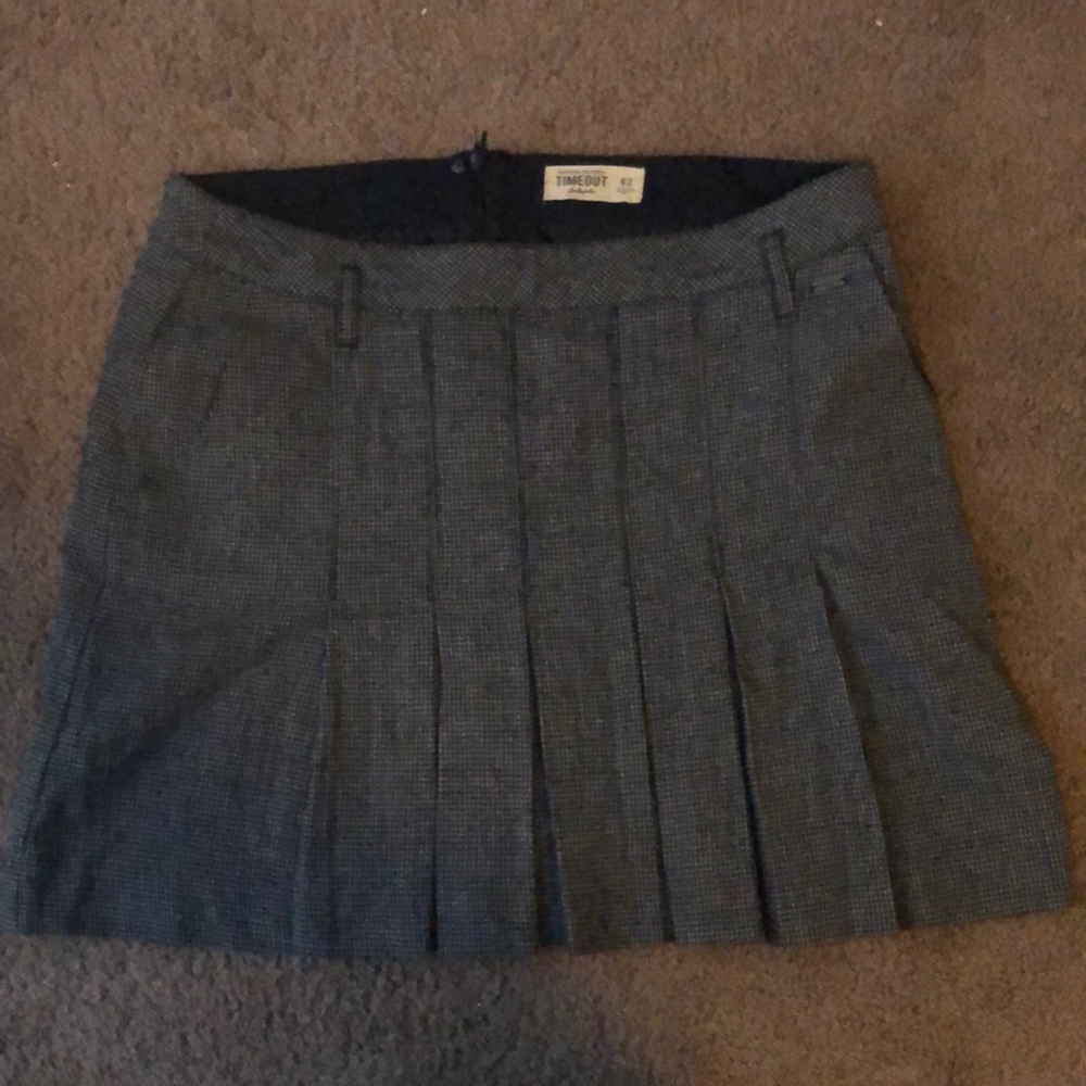 Timeout Wool Houndstooth Pleated Skirt - Picture 2 of 5